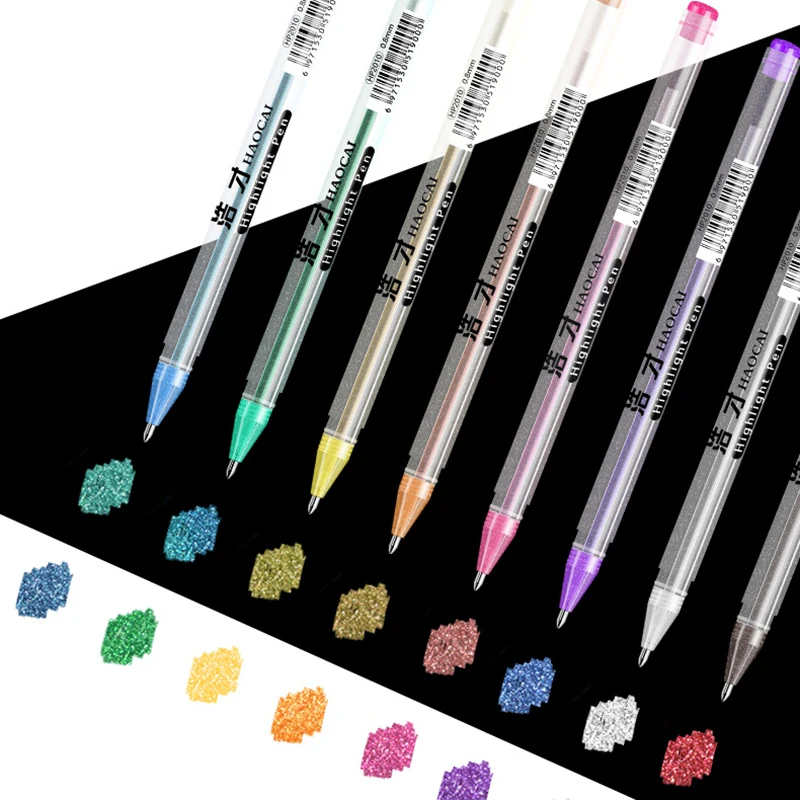 fluorescent pens for black paper