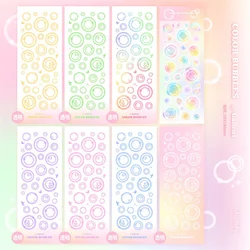 Ins Color Halo Bubble Butterfly Cute Stickers Children Star Photo DIY Paster Stationery Funny Creative Decorative Stickers PVC