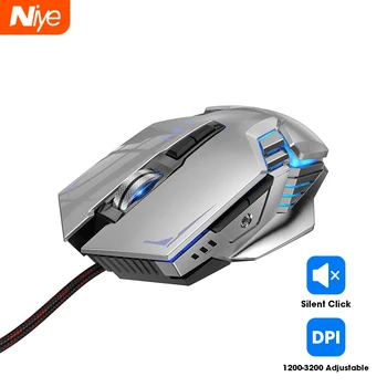

Professional Gamer Mouse DPI Adjustable Silent Click Gaming Mouses Wired Mice For PC Laptop Not Bluetooth Computer Mouse