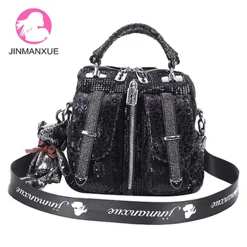 

Luxury Trendy Women Leather Shoulder Bag Designer Diamond Handbags Fashion Rivet Rhinestone Leopard Top-handle Crossbody Bags