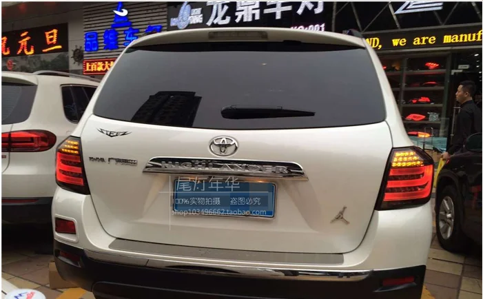 Автомобильный задний светильник s для Toyota Highlander 2012- задний светильник s светодиодный задний светильник DRL+ тормоз+ сигнальная Автомобильная задняя лампа