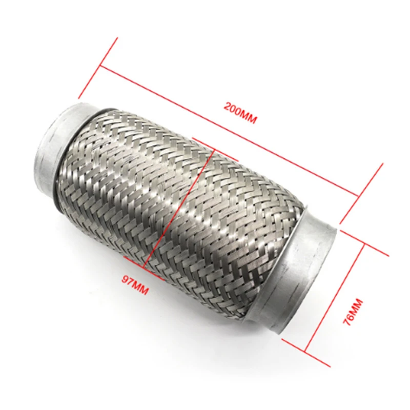 

3inch Stainless Steel Car Exhaust Flex Pipe Bellows Connector Ripple Braid Exhaust Pipe