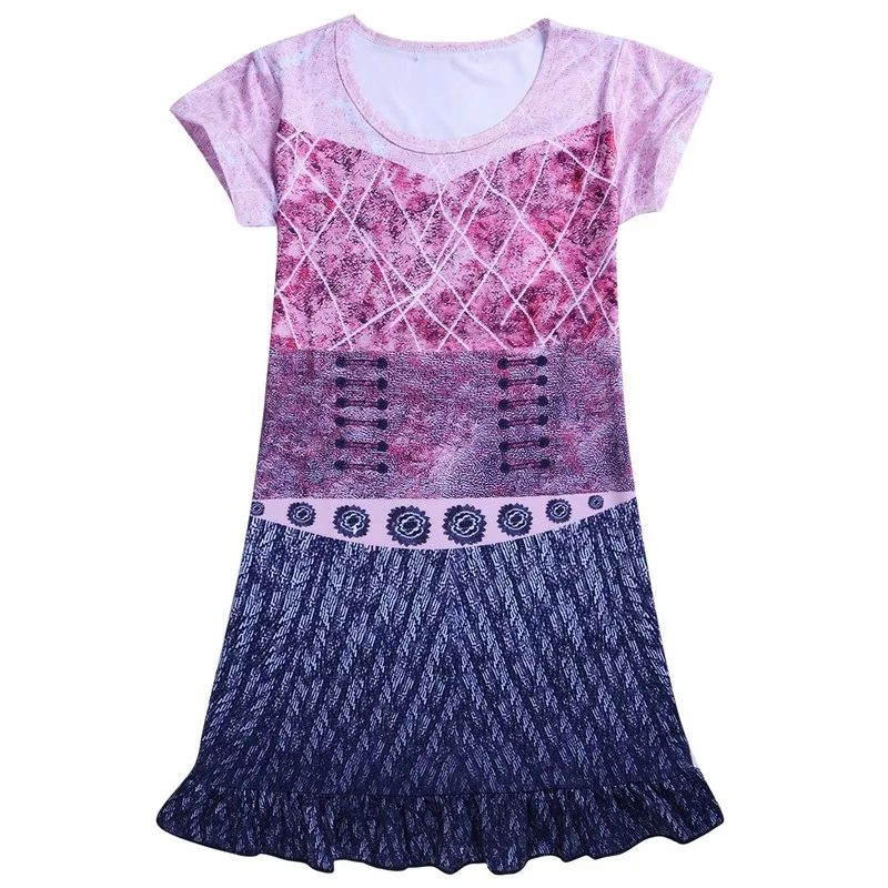 Новые длинные пижамы с короткими рукавами для косплея drees Descendants3, дышащие пижамы для сна