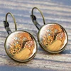 Retro Klimt Earring France Stud Earrings Art Oil Painting Glass Cabochon Jewelry Klimt's Kiss Mom Mother Day's Ear Hook Gift ► Photo 3/6