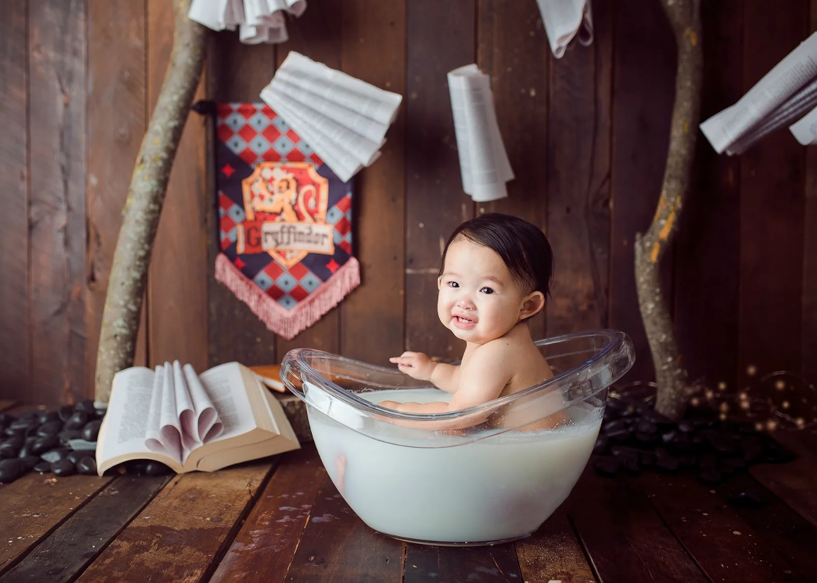 milk bath photoshoot ideas transparent bath