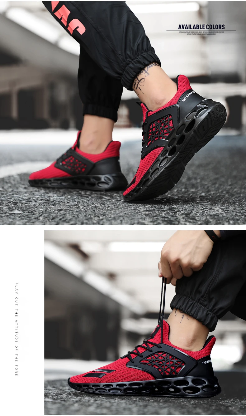 Мужская обувь для бега; Низкие спортивные кроссовки для студентов; сетчатые износостойкие легкие спортивные кроссовки для бега с полой подошвой