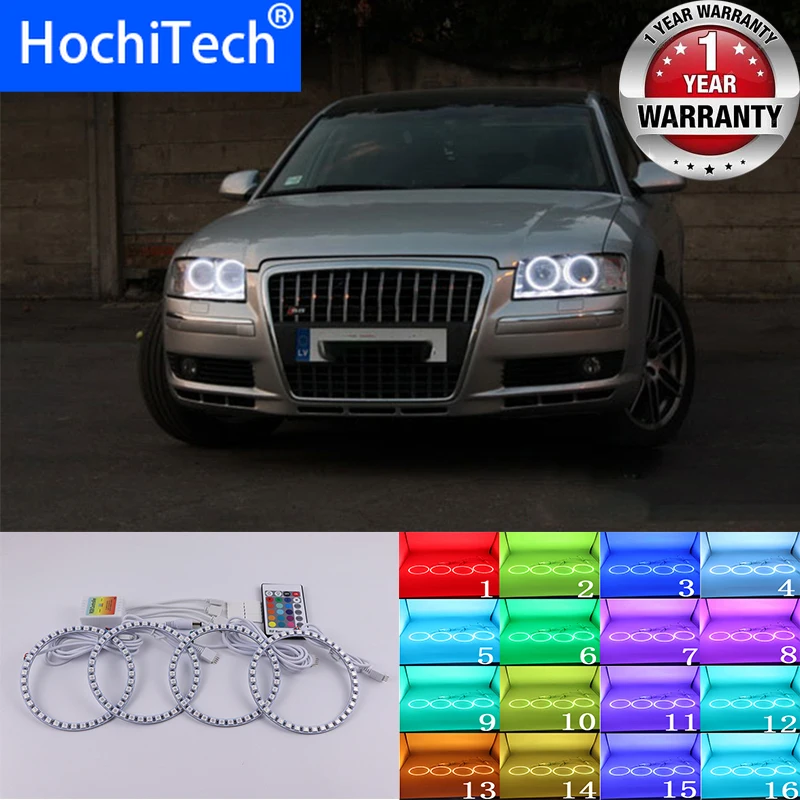 Для Audi A8 S8 2004 2005 2006 2007 2008 2009 Высокое качество мульти Цвет Ангельские глазки