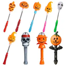 Светящиеся палочки, креативные игрушки, детский подарок, тыква лампа, лампа со скелетом, Хэллоуин, трюк или лечение, звучащая палочка