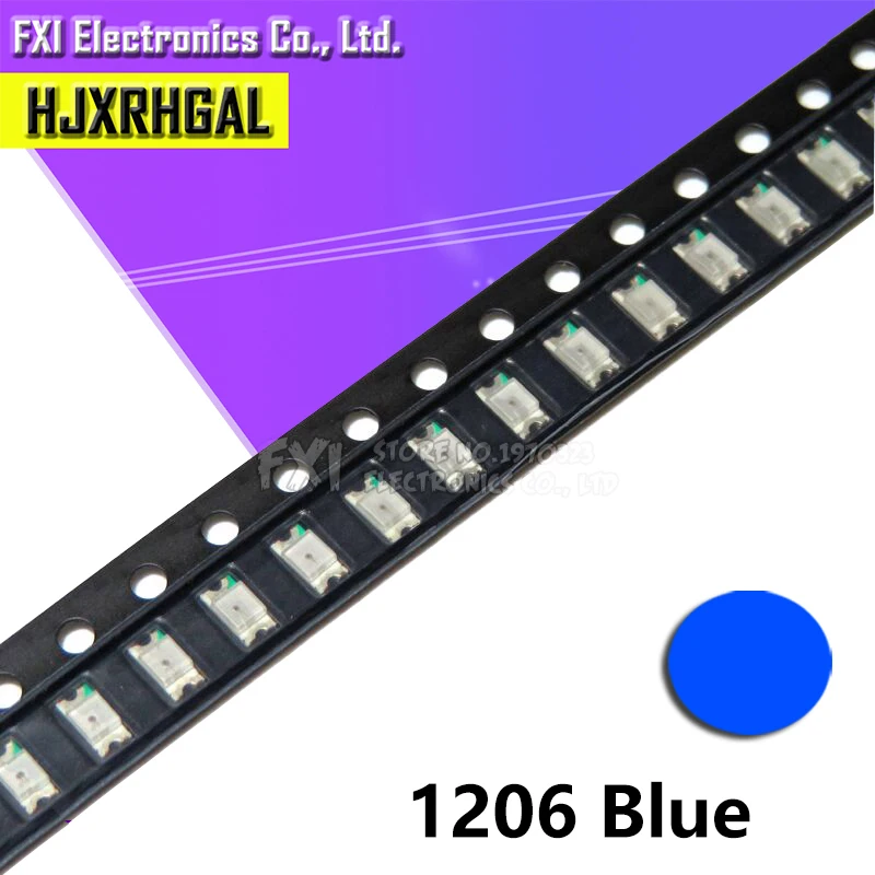 100 шт. синий 1206 SMD светодиодный светильник 3216 новый оригинальный | Электронные