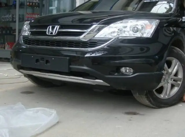 Для 2010-2011 Honda CRV Передний+ задний бампер защитная пластина алюминиевый сплав лучшее качество
