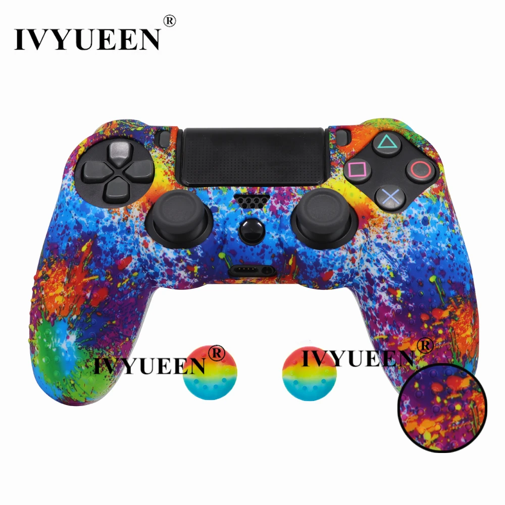 Art Splash IVYUEEN для playstation 4 PS4 Pro тонкий силиконовый защитный чехол-накладка для Dualshock PS 4 - Цвет: Art Splash