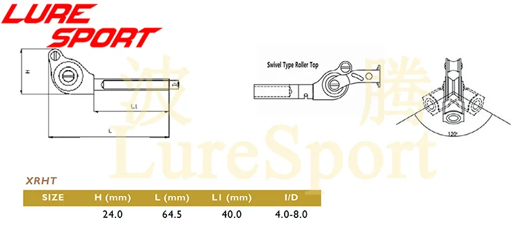 SEAGUIDE SCXRHT-T Steel frame Brass Rollers guide Heavy Duty Boat Fishing Rod Building component Repair DIY Accessory