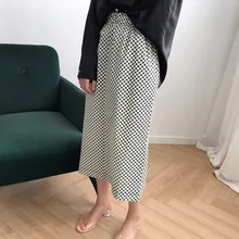 MEVGOHOT осень горошек Винтаж Длинная женская юбка с со складками больших размеров Высокая Талия Обёрточная бумага сексуальная юбка офисная HM762