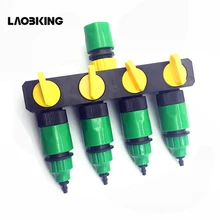 1 комплект(6 шт.) 4 способ шунта соединитель водяных труб делитель водного потока капельного орошения сада 4/7 или 8/11 фитинг для шланогового соединителя