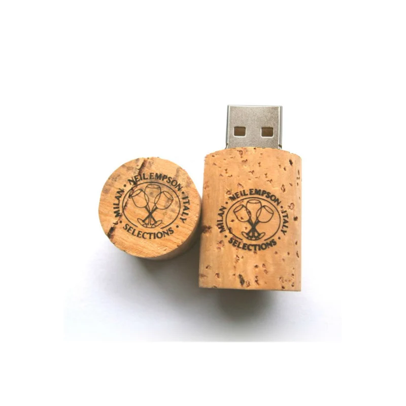 Деревянный пробковый USB флеш-накопитель в виде бутылки вина 32 ГБ 16 8 128 Мб