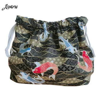 

Japanese Style Lunch Bag for Men Drawstring Lunch Box Bag Portable Lunch Bags for Women Lightweight Tote Pouch Office Supplies
