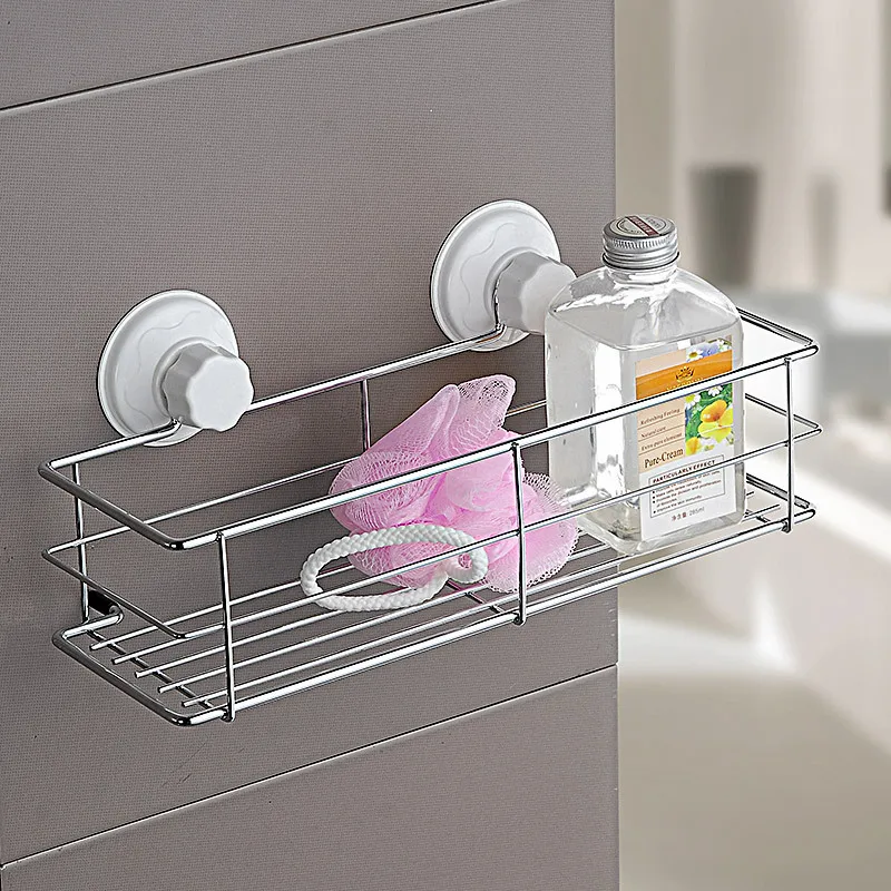 Shuang Qing Home Reside Sanitary Ware Strong Spacious Sucker Storage Shelf Nailless Hole-Drilling Storage Shelf 1930