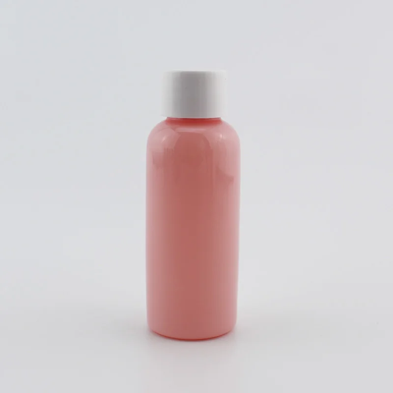 Pink Bottle White 50 мл X 50 синий пластиковый флакон для косметики Пустые контейнеры жидкое косметическое средство бутылки с винтовой крышкой, дорожные бутылочки набор - Цвет: Pink Bottle White