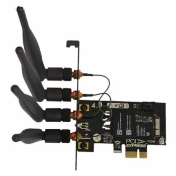 

WLAN Card To PCI-e 1x 16x Desktop PC WIFI WLAN Card Adapter for APPLE WLAN WIFI Card BCM94360CSAX /BCM943602CS / BCM94331csa