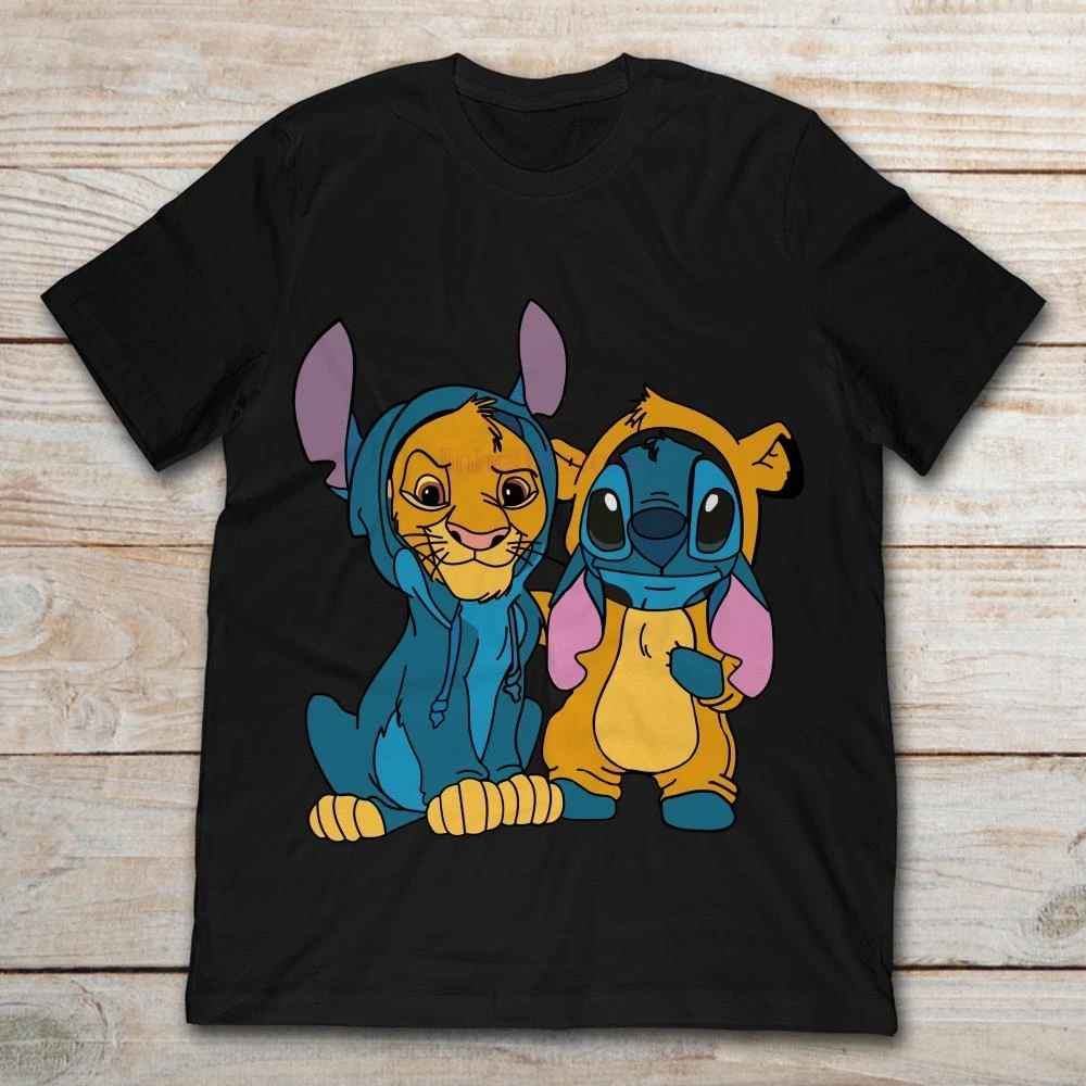 

2019 Brand Simba And Stitch Best Friend men t-shirt