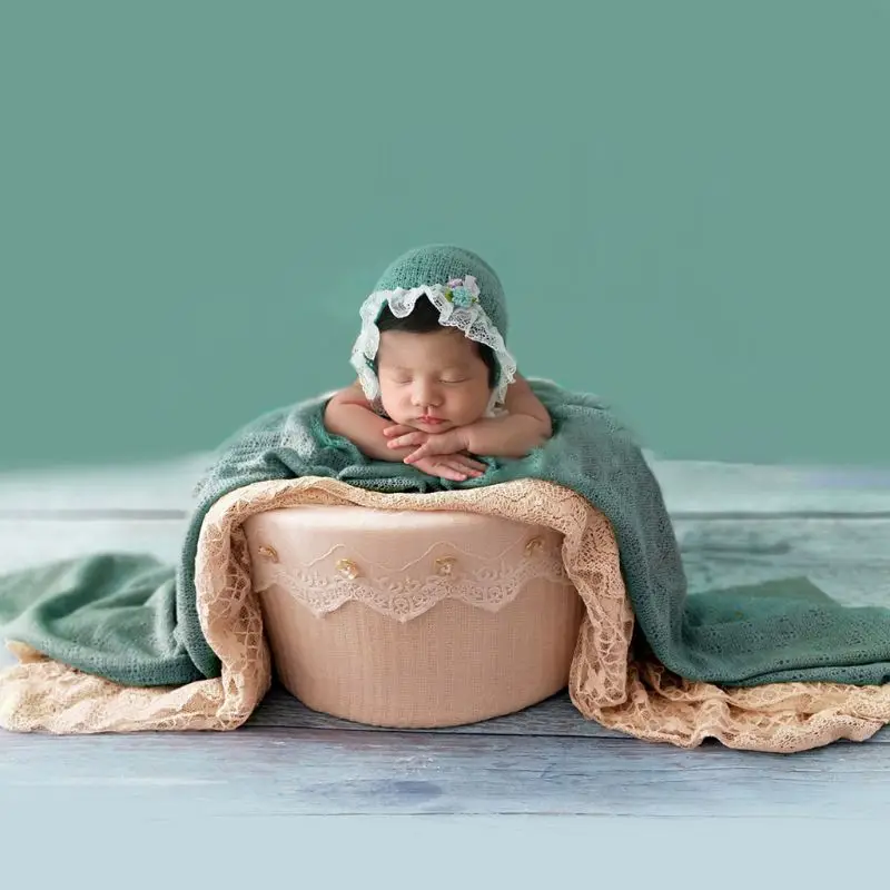 Um recém-nascido fotografia prop bege macio e