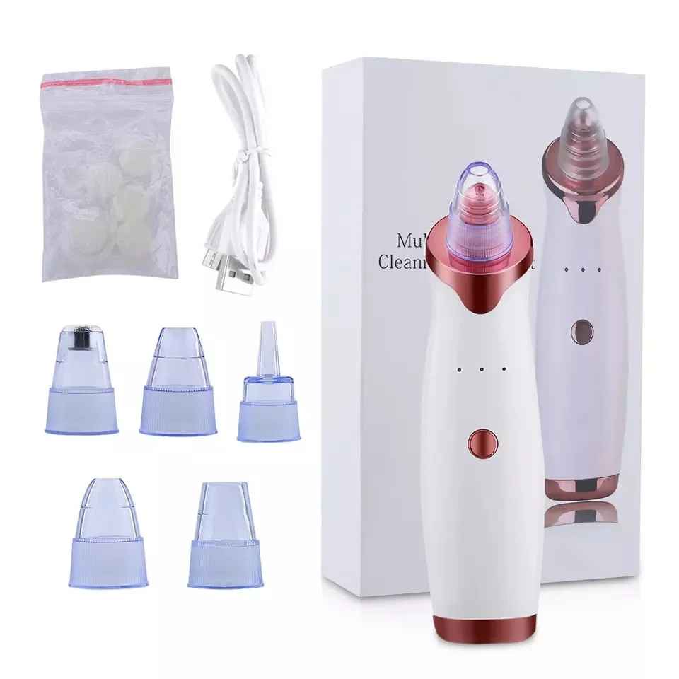 Microdermabrasion Blackhead Remover Vacuum Suction Face Pimple Acne Comedone Extractor Facial Pores Cleaner Skin Care Tools