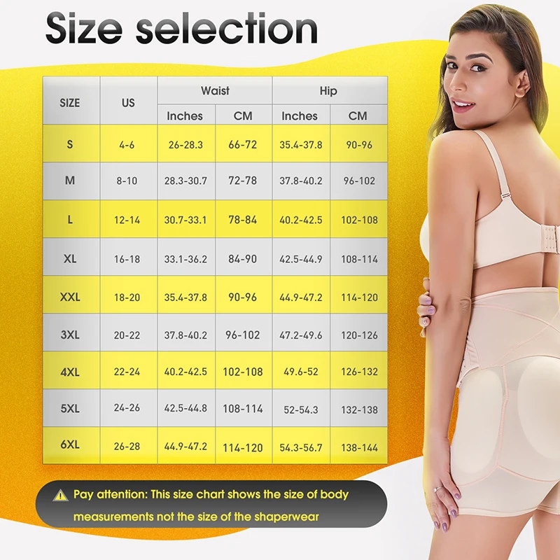 full body shaper Buttocks and Hip Padded Panties High Waist Tummy Control Underpants Butt Lifter Booty Enhancer Women Sexy Shaping Shorts Sheath honeylove shapewear