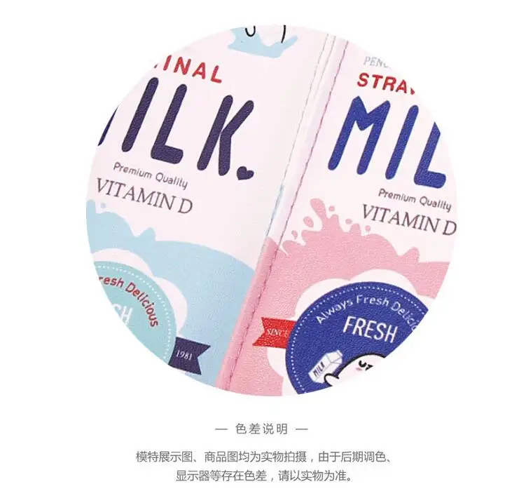 Чехол для карандашей из искусственной кожи с рисунком из мультфильма Morning Milk, органайзер для хранения канцелярских принадлежностей, сумка для карандашей, школьные офисные принадлежности, Escolar
