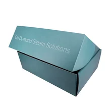 Пользовательский логотип синий гофрированный картонная коробка почтовая отправка коробка упаковка одежды для одежды футболка костюм почтовая коробка подарочная коробка