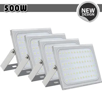 

4X 500W LED Flood Light Outdoor Ultra thin Spotlight Landscape Garden Cool White