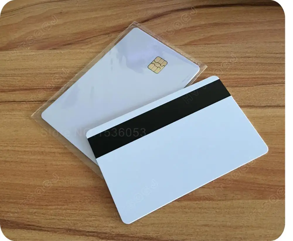 50 шт. SLE4442 с 2 треками Hi Co магнитная полоса свяжитесь Smart IC небольшой чип