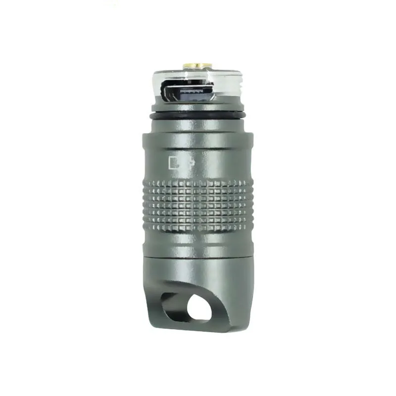 Super Small Lantern Pocket Mini LED Flashlight USB Rechargeable Portable Waterproof White Light Keychain Torch By 10180 Battery