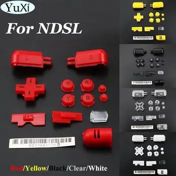 

YuXi 5 Color ABXY L R D Pad Cross Button Full Button Set For Nintend For DS Lite for NDSL Buttons Key Red Yellow White Black