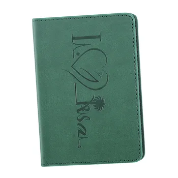 

Useful Solid Color Passport Holder Business Card Holder Soft PU Leather Passport Cover Embossed Passport Package