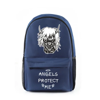 

Hip Hop Rapper Logo Printed Backpack Lil Peep Cool Fashion with zipper 2019 New Arrival Shoulder College Stylish Travel Backpack