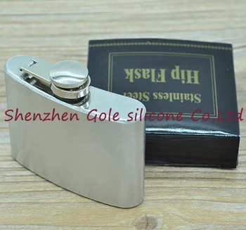 

100pcs 4oz Stainless Steel Pocket Flask Russian Hip Flask Male Small Portable Mini Shot Bottles Whiskey Jug Small Gifts For Man