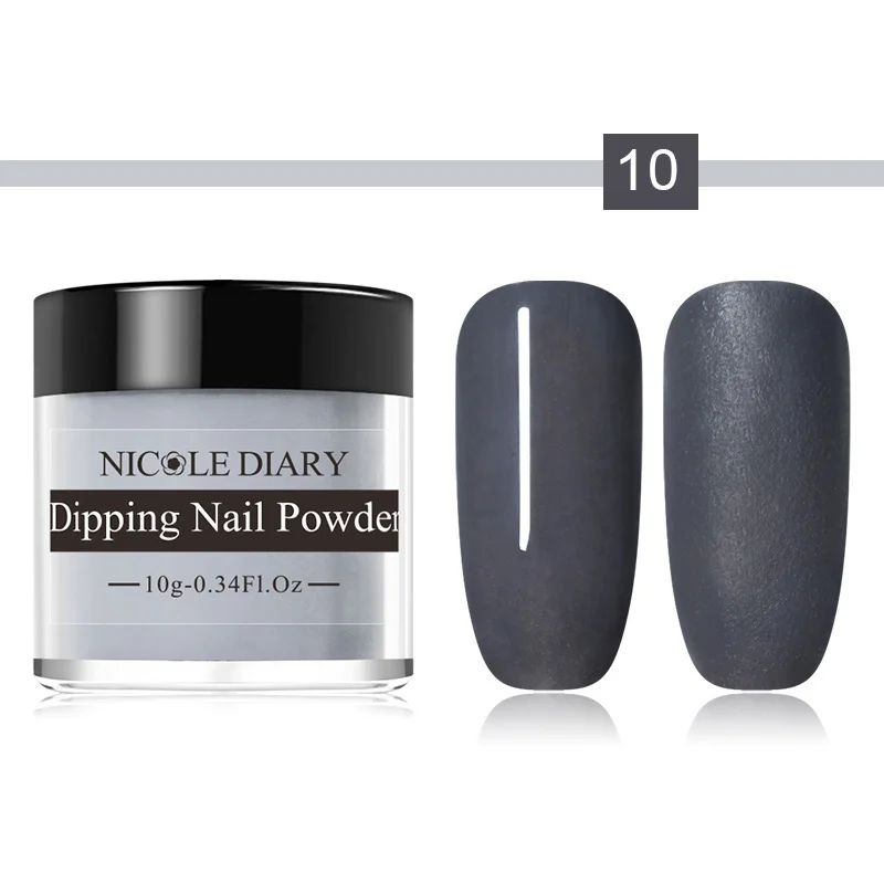Color 10 NICOLE DAIRY 10 мл погружающаяся пудра для ногтей без лампы для лечения естественного сухого погружения жидкость для маникюра Dip - Цвет: Color 10