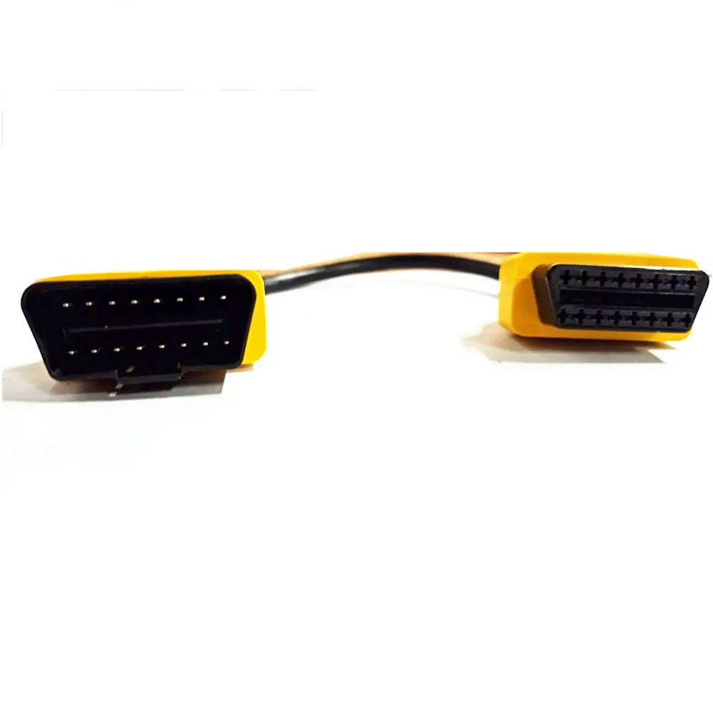 Car OBD2 Extension Cable 13/30CM obd2 Connector Interface 16PIN Male to Female OBD II Yellow Extension Adapter motorcycle temp gauge