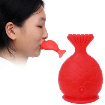 

Women Portable Suction Tools Natural Non Toxic Enlarger Plumper Sexy Lip Pump Mini Bigger Soft Silicone Cute Enhancer Fish Shape