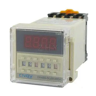 

DH48S-S Power on Time Delay Relay 8-Pin SPST 0.1S-99H AC/DC24V w Socket