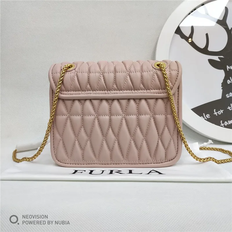 Высокое качество розовый цвет Furla Сумки, Новые поступления оригинальные FURLA женские сумки Размер 17 см x 14 см x 7 см горячая распродажа