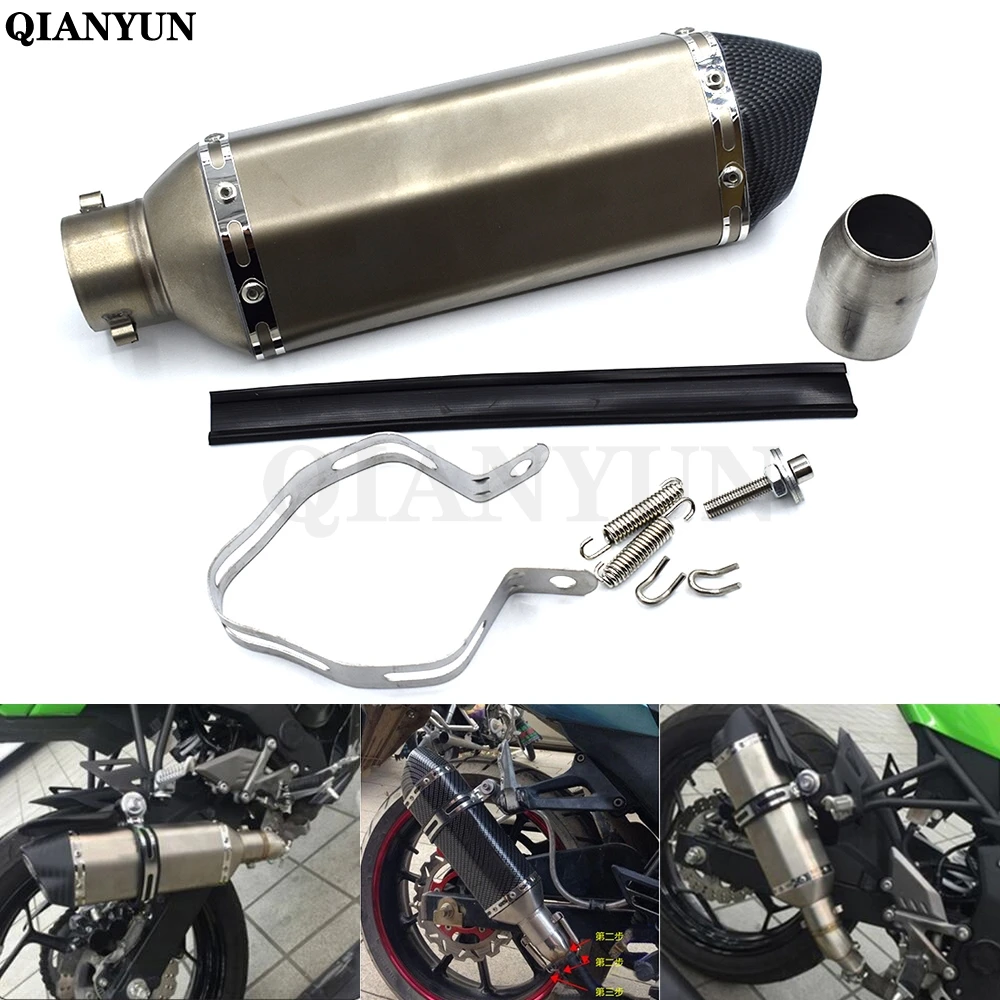 

Free Shipping Universal Motorcycle Modified Scooter Exhaust Muffle pipe For KTM Duke 200 390 125 RC125 RC200 RC390 125Duke RC8/R