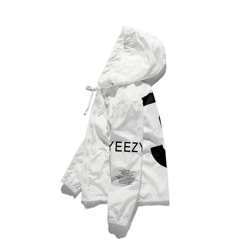 2021 Spring Kanye West Y3 Men’s Windbreaker Jacket Outdoor Hooded Bomber Jacket Men Harajuku Hip Hop Streetwear Coats Outwear