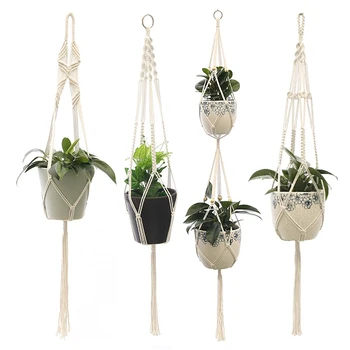 100% Handmade Hanging Baskets Flowerpot Plant Holder