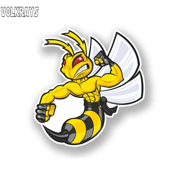 

Volkrays Lovely Car Sticker Angry Hornets Colored Accessories Personality PVC Decal for Hyundai Creta Vw Beetle Tucson,14cm*13cm