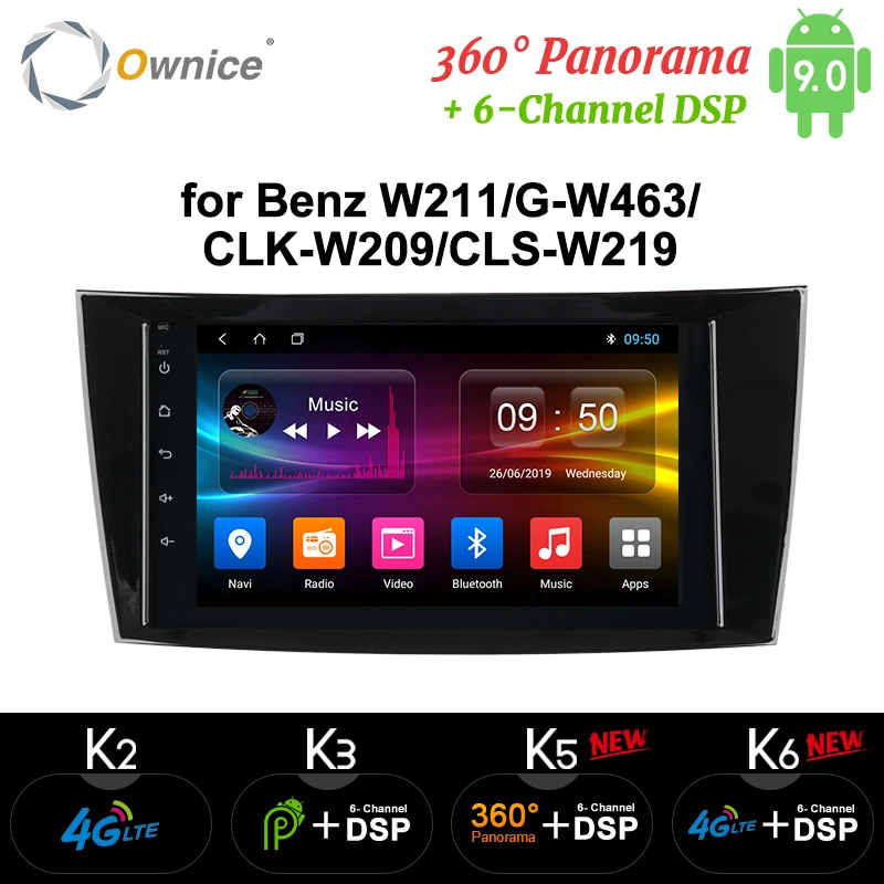 Ownice DSP 4 г 64 Android 9 0 K3 K5 K6 Автомобильный GPS для Mercedes W211 W219 W463 CLS350 CLS500 CLS55 E200 E220 E240 E180 E280
