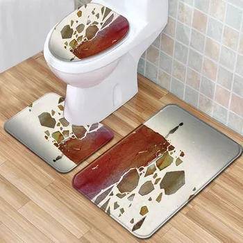 

Philosophy Implies Bathroom Mat Three-Piece Bathroom Carpet Toilet Mat Set Door Mat Bathroom Non-Slip Mat Spot