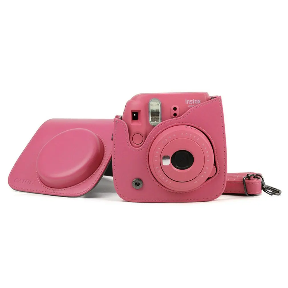 Для Fujifilm Instax Mini 8 Mini 9 camera PU кожаная цветная сумка Instax Mini чехол с плечевым ремнем прозрачная кристальная крышка