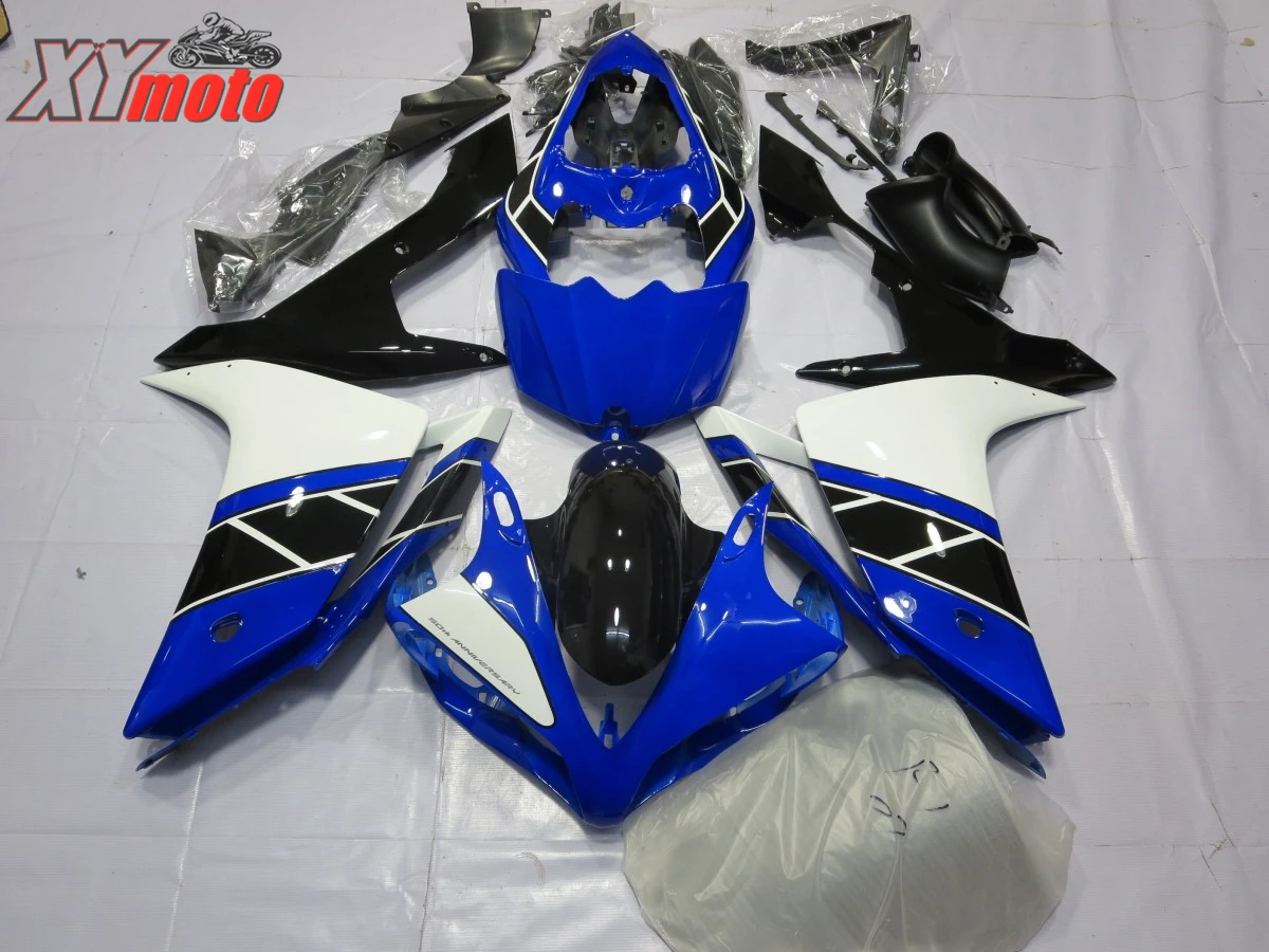 

Motorcycle Fairing Kit For Yamaha YZF1000 R1 07-08 Injection ABS Plastic Fairings R1 2007-2008 Gloss Blue and White Bodyworks