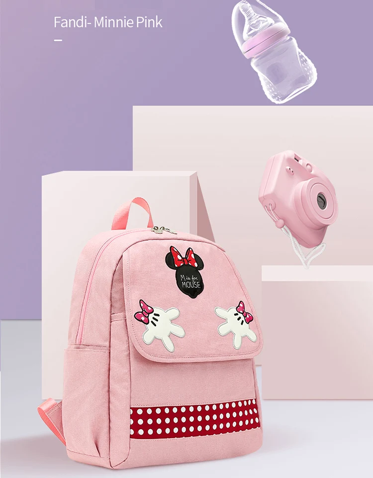 Сумка для подгузников для мамы с Микки Дисней, брендовая вместительная детская сумка, рюкзак для путешествий, дизайнерская сумка для кормящих мам
